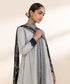 Women's Unstitched Lawn Embroidered Grey 3 Piece Suit